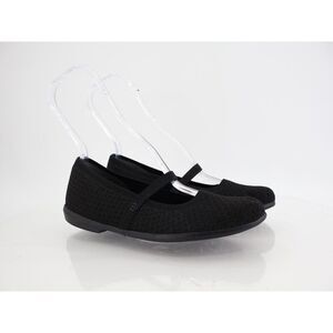 Bzees Lifestride Keynote Women's Mary Jane Flats Size 8 Black Knit Comfy Shoes